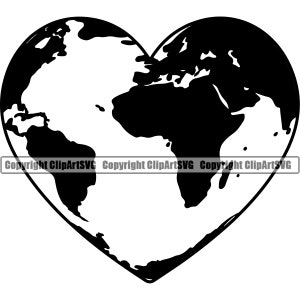 Coração Mundial #1 Amor Terra Salvar Planeta Ir Verde Ambiental Natureza Paz Sem Guerra Globo Global Logo.SVG.PNG Clipart Vetor Cricut Corte Corte