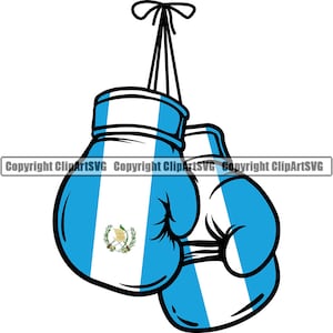 Guatemala Guatemala Boxhandschuhe Flagge Land Welt Nation Karte Zeichen Symbol Design Element Art Logo SVG PNG Clipart Cricut Vektor geschnitten Datei