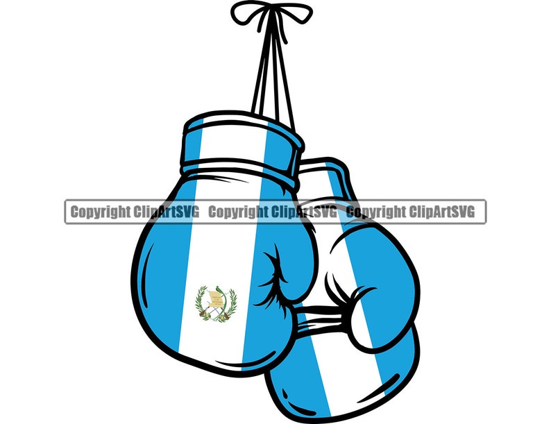 Guatemala Guatemalan Boxing Gloves Flag Country World Nation Etsy