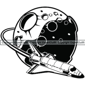 Astronaut pak Space Shuttle Nasa ruimteverkenning astronomie ruimteschip raket missie lancering Logo.SVG.PNG Clipart Vector Cricut knippen snijden