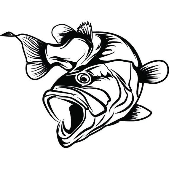 Download Bass Fishing 31 Logo Angling Fish Hook Fresh Water Hunting ...