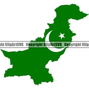 Pakistan Pakistani South Asia Asian Country World National Nation Flag Map Logo Art .JPG .PNG Clipart Clip Art Design Graphic Download