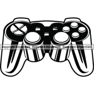 Controller per videogiochi n. 1 Gioca Joystick Console Gamepad Computer Pad Pulsante di gioco PC wireless. SVG. PNG Clipart Clipart Vector Cut Cutting