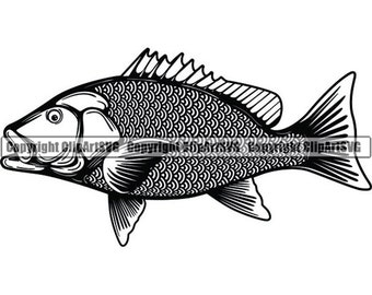 Red Snapper Fish SVG Design Files Hand Drawn Fishing Vector - Etsy