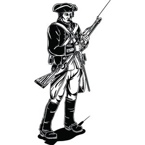 Revolutionary Soldier #1  War Soldier Civil American Military War Uniform History Flag Civil .SVG .PNG Clipart Clipart Vector Cut Cutting