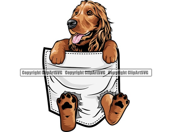 Cocker Spaniel Pocket Puppy T-Shirt - Cocker Spaniel Dog Cocker Spaniel Pocket Puppy T-Shirt - Cocker Spaniel Dog
