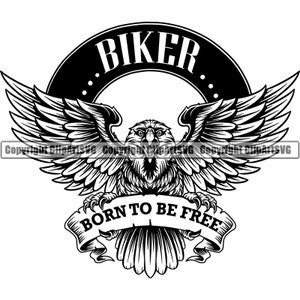 Motorcycle Logo Eagle Biker Mechanic Piston Helmet Engine Auto Car Part Biker Repair Service Shop Garage .SVG .PNG Vector Cut Cricut Cutting