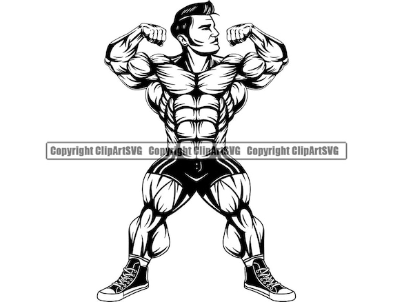 Bodybuilding Poses Clipart PNG Images, Physical Fitness Sport Gym Logo  Bodybuilder With Big Muscles Posing Isolated Vector Silhouette Front View,  Fitness Drawin… | Logotipo de academia, Fisiculturista, Treino de ginásio