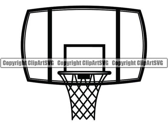 Basketball Backboard SVG PNG JPG Hoop Clipart Sports 