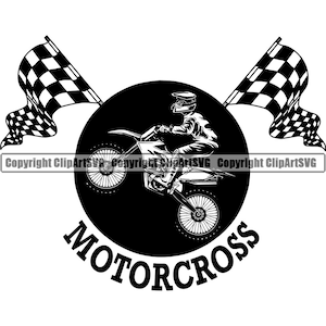 Motorcycle Racing Dirt Bike Helmet Motorcross Motocross Extreme Race Motorbike Moto Sport Racer Art Logo SVG PNG Vector Clipart Cut Cutting