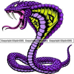 Cobra ratelslang slang hoofd reptiel Wildlife wild dier dierentuin mascotte Viper Python Design Art Logo SVG PNG Clipart Vector Cricut knippen snijden