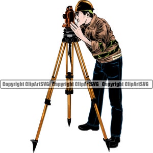 Land Surveyor Measuring Tape Tool Scale Construction Equipment Builder Road Reel Survey Design Logo SVG PNG Clipart Vector Cut Cutting File
