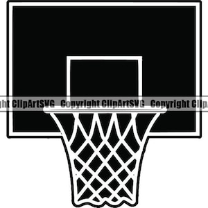 Aro de baloncesto #23 Tablero Portería Borde Canasta Pelota Red Deportes Juego Icono Logotipo Equipo Escuela Logo.SVG.PNG Clipart Vector Cricut Corte Corte