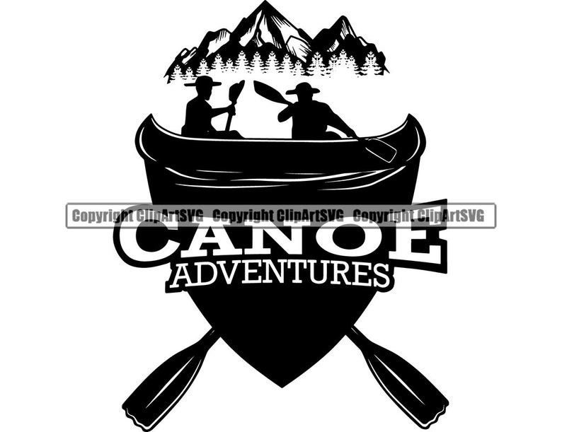 Kayaking Logo Kayak Canoe Boat Water River Raft Rafting ...