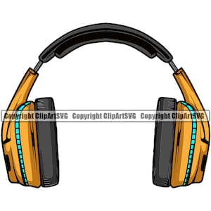 Kopfhörer Musik Schallwelle Wireless Bluetooth Dj Stereo Equipment Studio Kopfhörer Konzept Kunst Design Logo SVG PNG Vektor Clipart Schneiden Schneiden