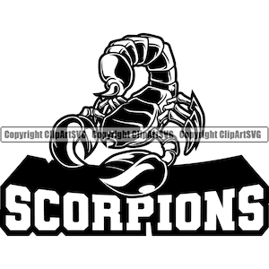 Scorpion Pet Insect Zodiac Horoscope Mascot School Team Gang Club Sport eSport Game Emblem Sign Badge Text Design Logo SVG PNG Clipart Cut