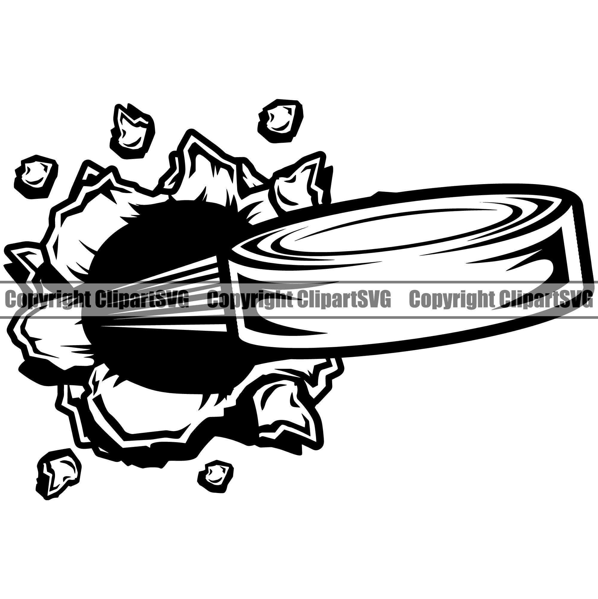 Line Speed Puck Hockey Puck Break Hole Speed Lines Player Mask Arena Ice Team Game ...