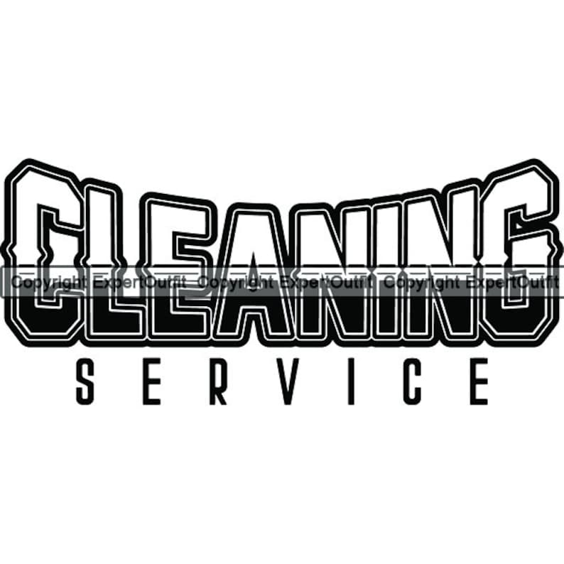 Housekeeping Lettering Cleaning Logo Maid Service Housekeeper Housekeeping Housework Clean ...