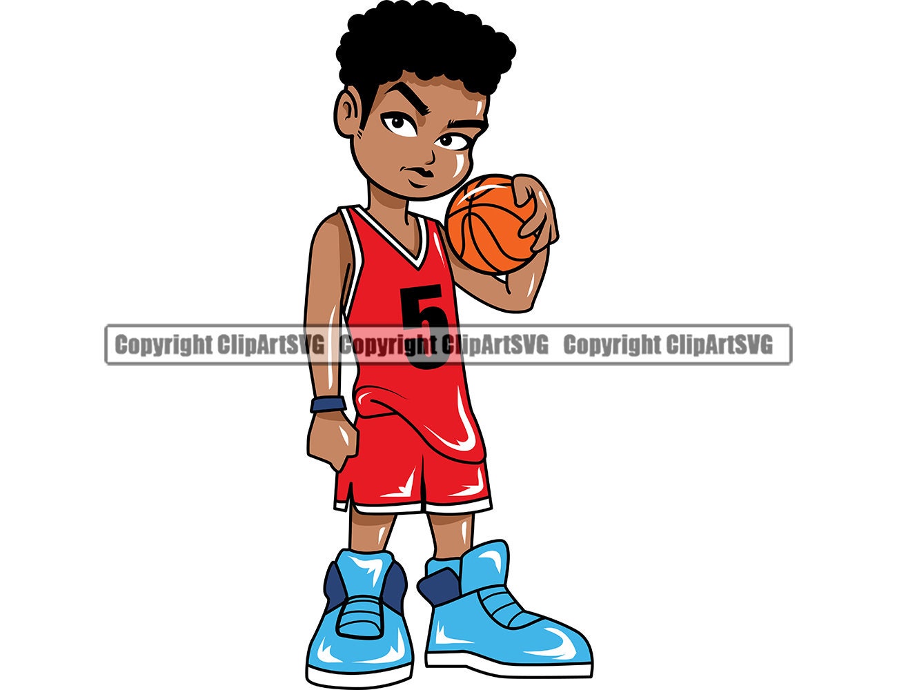1300px x 1000px - Cute Cartoon Black Man Male African American Basketball Player - Etsy