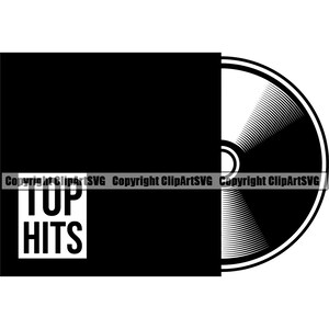 Muziek Draaitafel Platenspeler Mixer DJ Disc Jockey Krabben Album Vinyl Club Stereo Sound Design Art Logo SVG PNG Vector Clipart Cut File