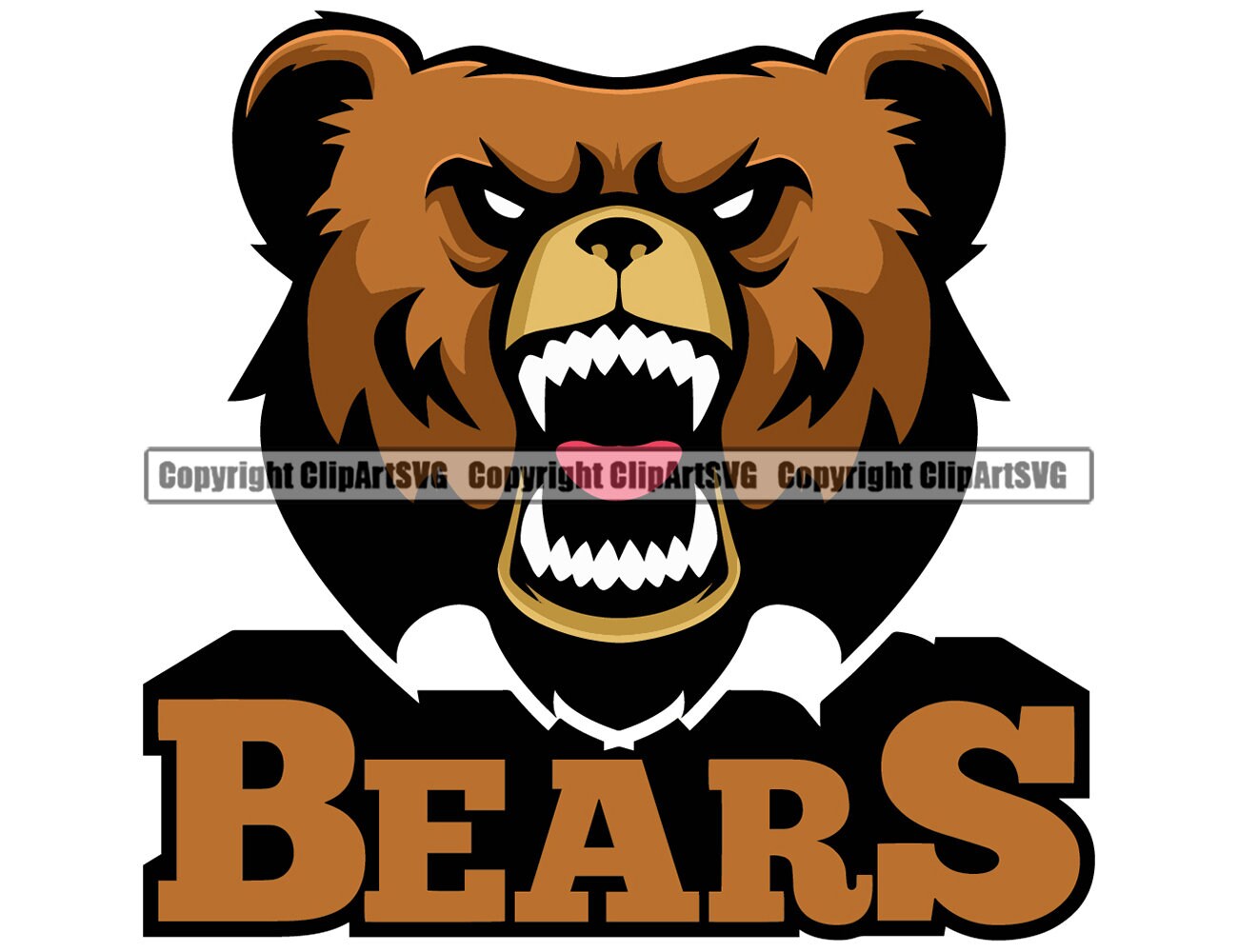 Drawing & Drafting Grizzly Bear Sports Team School Mascot Grizzlies ...