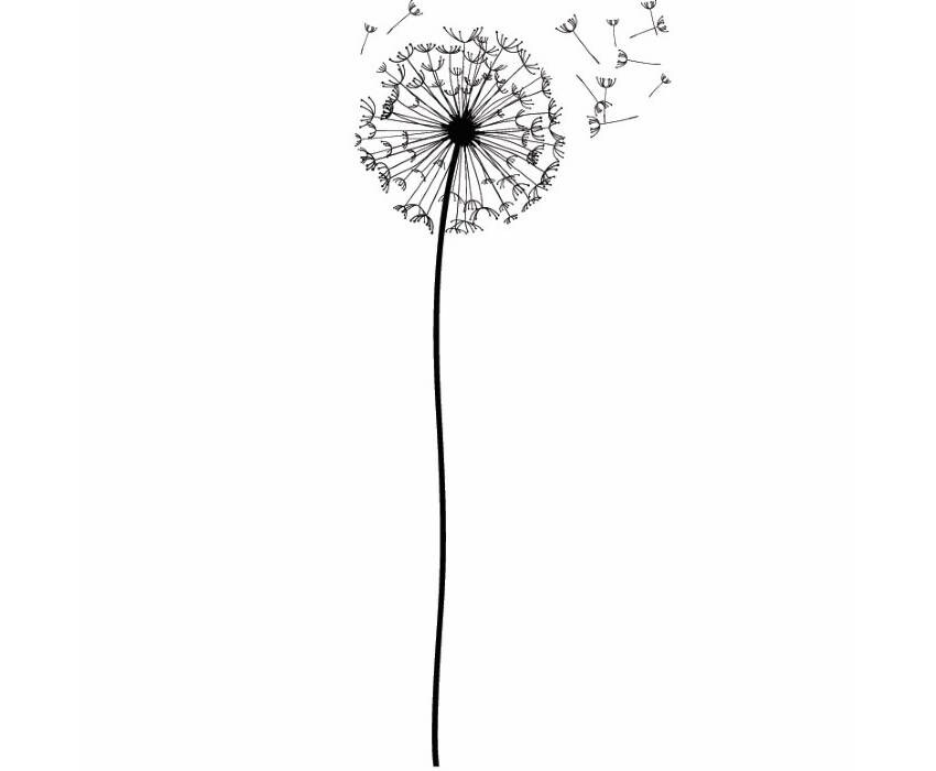 Dandelion #1 Flower Blow Pedal Wish Nature Garden Plant Grow Stem .SVG .EPS...