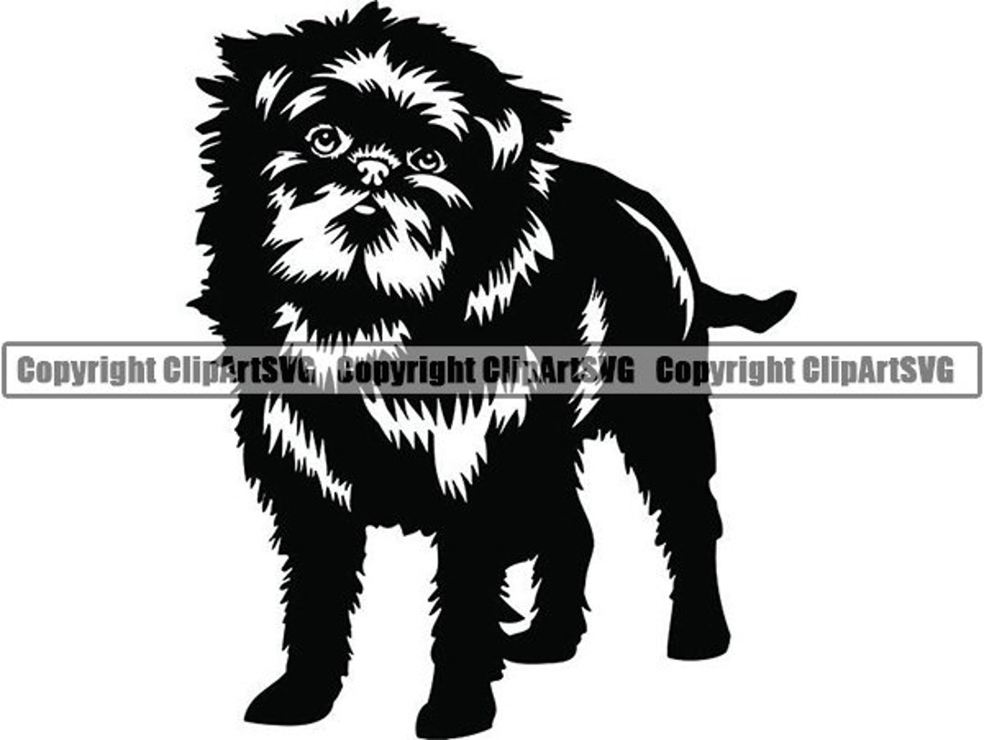 Affenpinscher 3 Adorable Dog Smiling Puppy Paws Pedigree Bloodline Pet Breed K 9 Canine Logo .SVG .PNG Clipart Vector Cricut Cut Cutting Etsy