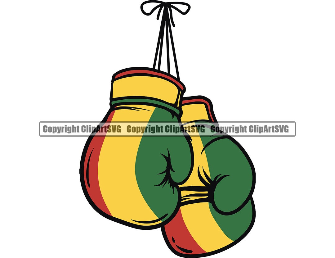 Reggae Rasta Jamaica Jamaican Boxing Gloves Flag Country World Nation Map Design Element Logo
