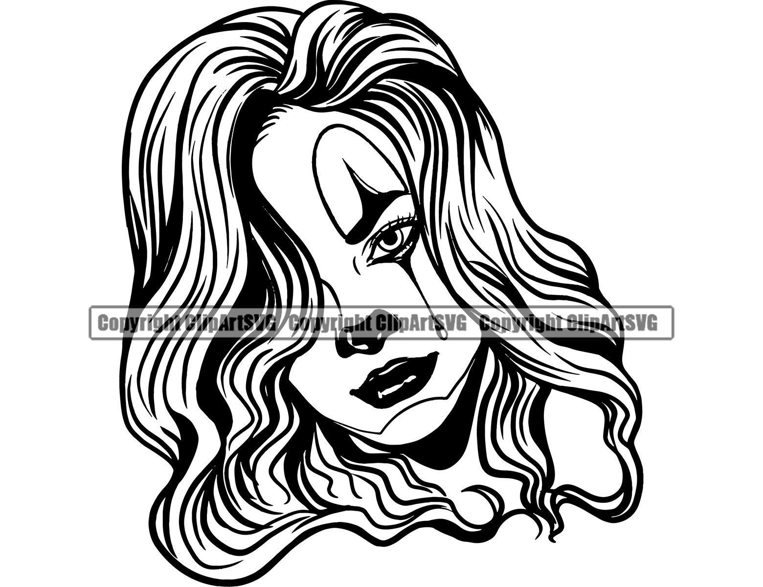 PNG File Chicano Sexy Clown Face Colour Girls Tattoo Stencil for Cricut  Vinyl Cutter 