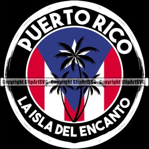 Porto Rico drapeau en détresse La Isla Del Encanto pays Nation signe Art Design élément Logo SVG PNG JPG Clipart vectoriel Cricut coupe fichier