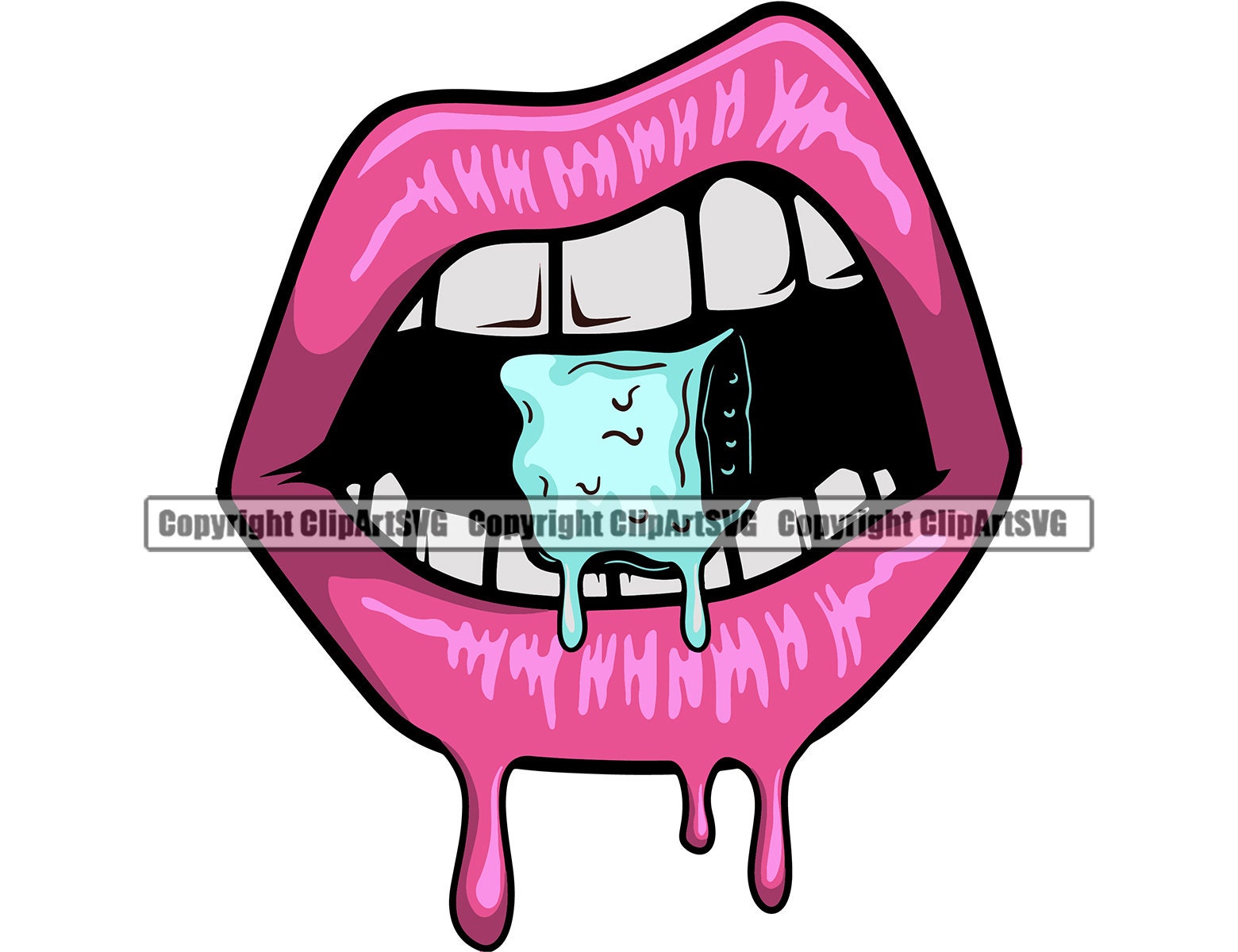 Sexy Lips Gloss Bite Ice Cube Melt Melting Teeth Mouth Mask Etsy