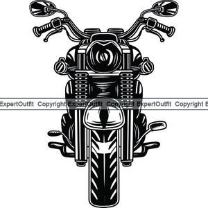 Motorrad Motorrad Lenker Fahrrad Radfahrer Reiter Reiten Fahrzeug Chopper Biker Shop Garage.SVG .PNG Clipart Vektor Cricut Cut Cutting
