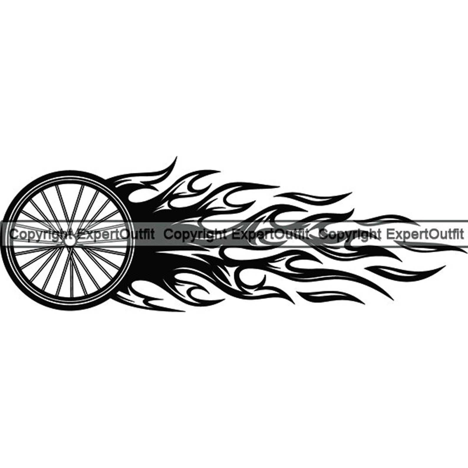 Bicycle Tire Wheel Motion Hot Fire Flames Bike Race Racing Etsy