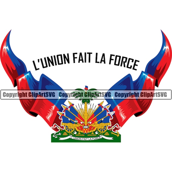 Haiti Haitian L'union Fait La Force Flag Country World Nation Sign Symbol  Badge Design Element Logo SVG PNG Clipart Vector Cutting Cut File -   Israel