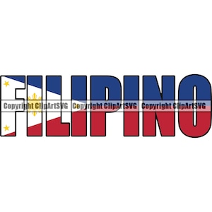 Philippines Filipino Name Word Text Flag Name Country World Nation Map Sign Symbol Design Element Logo SVG PNG Clipart Vector Cutting Cut