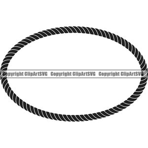 Cuerda Marco Oval Escudo Borde Vaquero Rodeo País Barco Símbolo Mar Océano Nudo Cáñamo Insignia Logotipo Arte Diseño Elemento SVG PNG Vector Cricut Corte