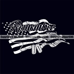 Etiquetas para perros Bandera de EE. UU. Never Forget Fallen Soldier Vet War Hero Sign EE. UU. Veterano Arma P.O.W. M.I.A Art Design Logo SVG Vector Clipart Archivo de corte