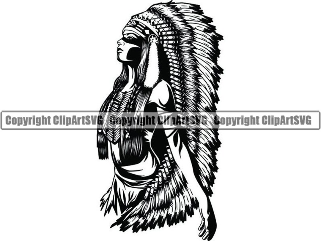 インディアン #11 ヘッドドレス ネイティブアメリカン 伝統的なヘッドドレス 部族長 女性 女性 タトゥー ロゴ .SVG .PNG ベクター  Cricut カット カッティング ファイル - Etsy 日本, image size:1080x813