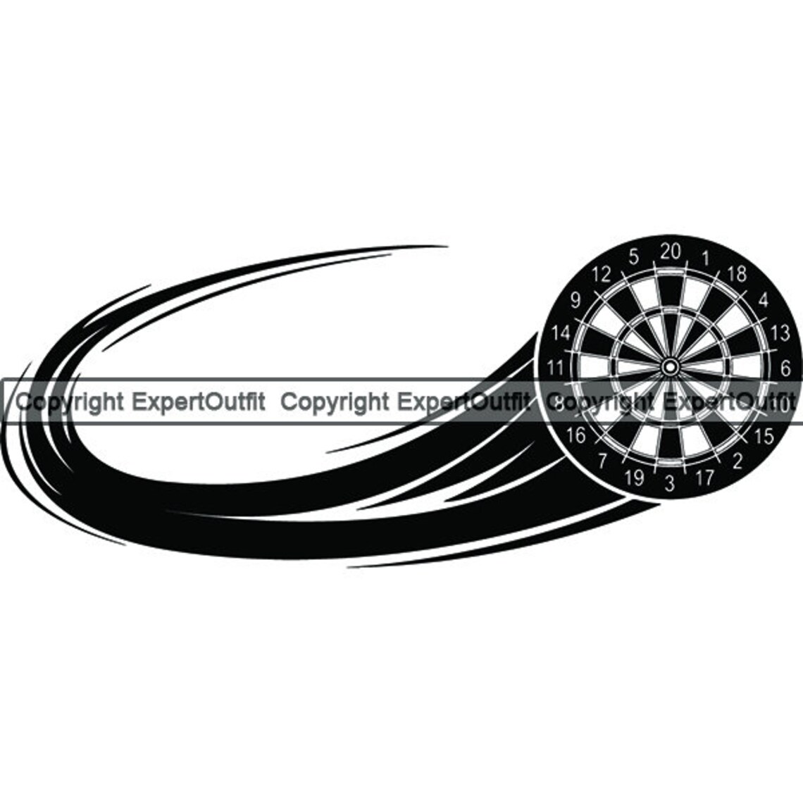 Darts Dartboard Motion Fast Speed Lines Player Target Bullseye Etsy