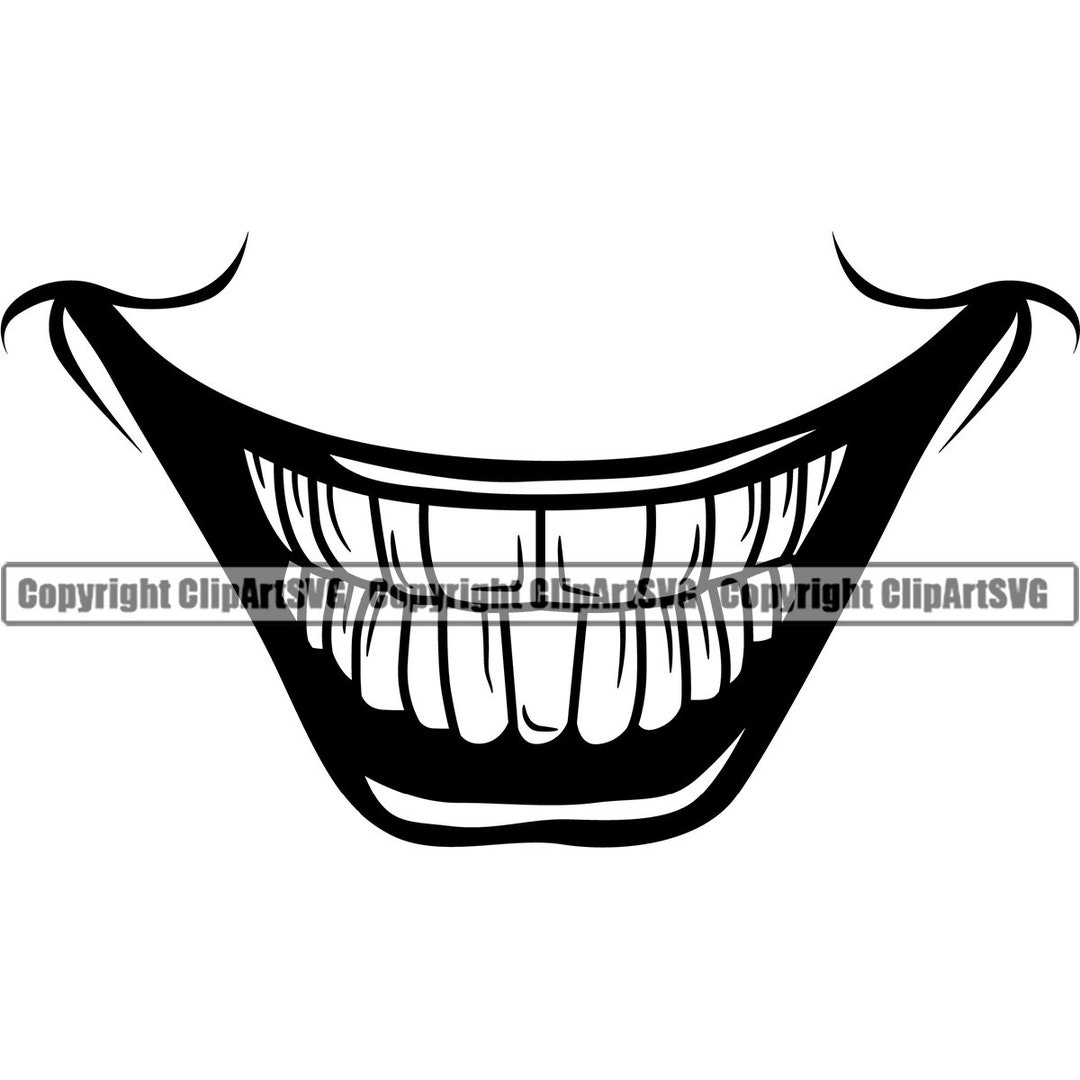 Joker Smile Clown Ha Funny Mouth Teeth Mask Evil Grin Trick Art Artwork ...