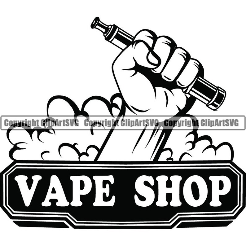 Vaporizer Logo Vape Vapor Crossed Smoking Device Smoke Shop Etsy
