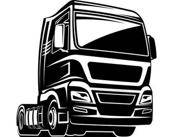Truck Driver #3 Trucker Big Rigg 18 Wheeler Semi Tractor Trailer Cab Flat Bed Company Trucking Logo .SVG .EPS .PNG Vector Cricut Cut Cutting