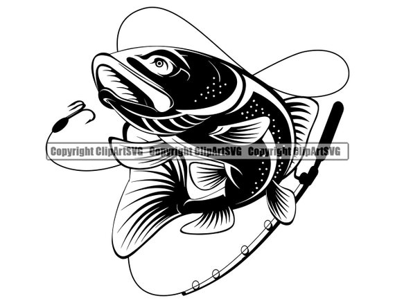 Trout Fly Fishing Pole Hand Holding Logo Fish Fresh Water Lake River Ocean  Deep Sea Sport Game Rod Design SVG PNG Clipart Vector Cut Cutting
