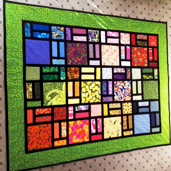 Quilt Pattern -57"X 72"- Stained Glass by Sew4Fun Australia