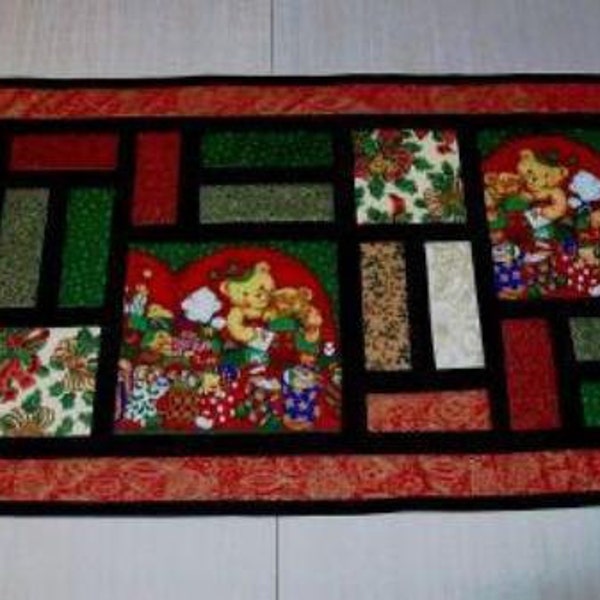 Stained Glass Christmas Table runner Pattern by Sew4Fun Australia