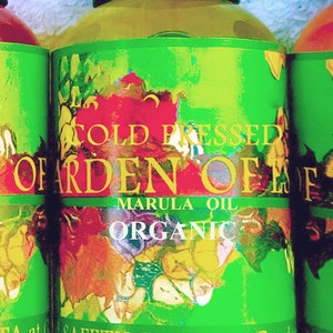 SALE Organic Marula Oil Cold Pressed UNREFINED, for Dry Skin and Hair, Skin Marks, Frizzy Hair, Lip Balm, Organic Baby Oil GardenOfEssences