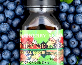 ORGANIC Blueberry Seed Oil UNREFINED Cold Pressed Anti-aging Face Oil, Organic Oil for Sensitive Skin and Fine Frizzy Hair GardenOfEssences