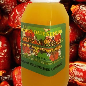 SALE Desert Date Seed Oil Organic COLD PRESSED Unrefined Desert Date Serum for Lines and Dry Skin, Organic Anti-aging Oil, GardenOfEssences image 1