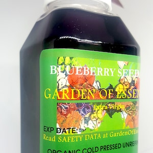 ORGANIC Blueberry Seed Oil UNREFINED Cold Pressed Anti-aging Face Oil, Organic Oil for Sensitive Skin and Fine Frizzy Hair GardenOfEssences