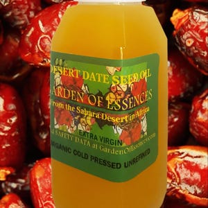 SALE Desert Date Seed Oil Organic COLD PRESSED Unrefined Desert Date Serum for Lines and Dry Skin, Organic Anti-aging Oil, GardenOfEssences image 5